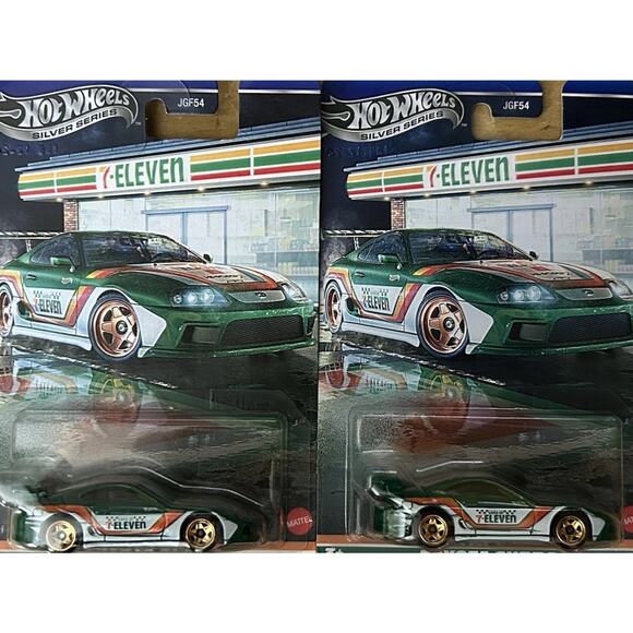 Hot Wheels 7/11 Exclusive Silver Series - Toyota Supra - 7 Eleven Lot of 2 - Picture 1 of 5